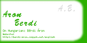aron berdi business card